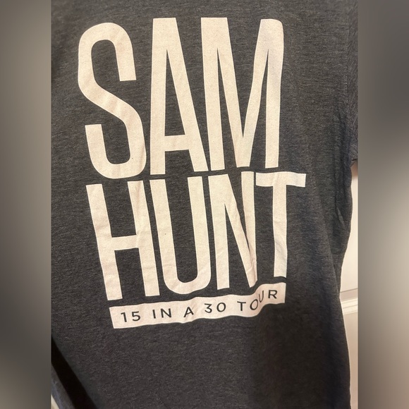 NWOT Sam Hunt XL men’s gray tshirt. 15 in a 30 concert tshirt. - Picture 2 of 5